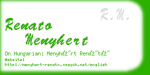 renato menyhert business card